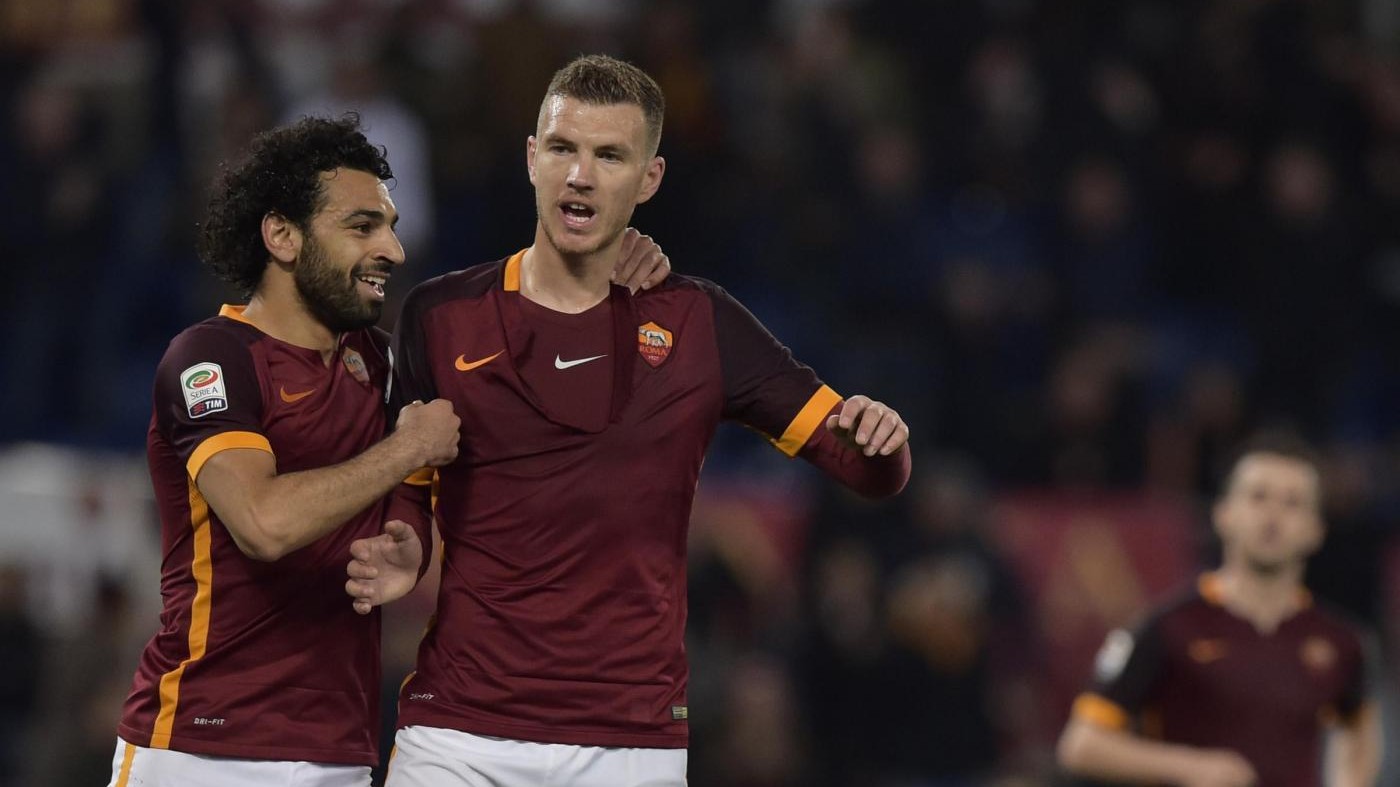 Serie A, Salah-Dzeko lanciano la Roma: Palermo travolto 5-0