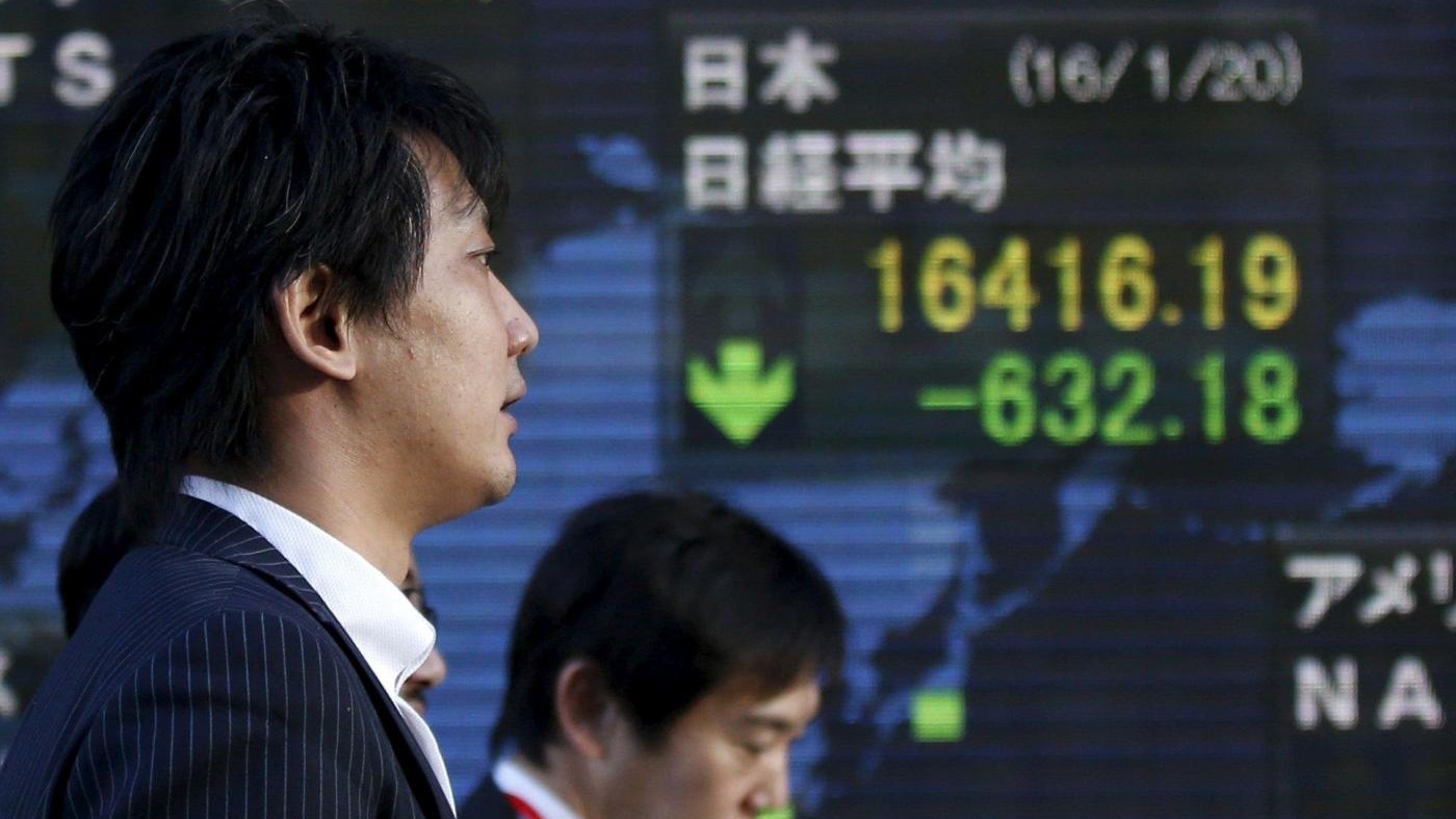 Borsa, nuovo tracollo per le piazze asiatiche: Tokyo cede 3.15%
