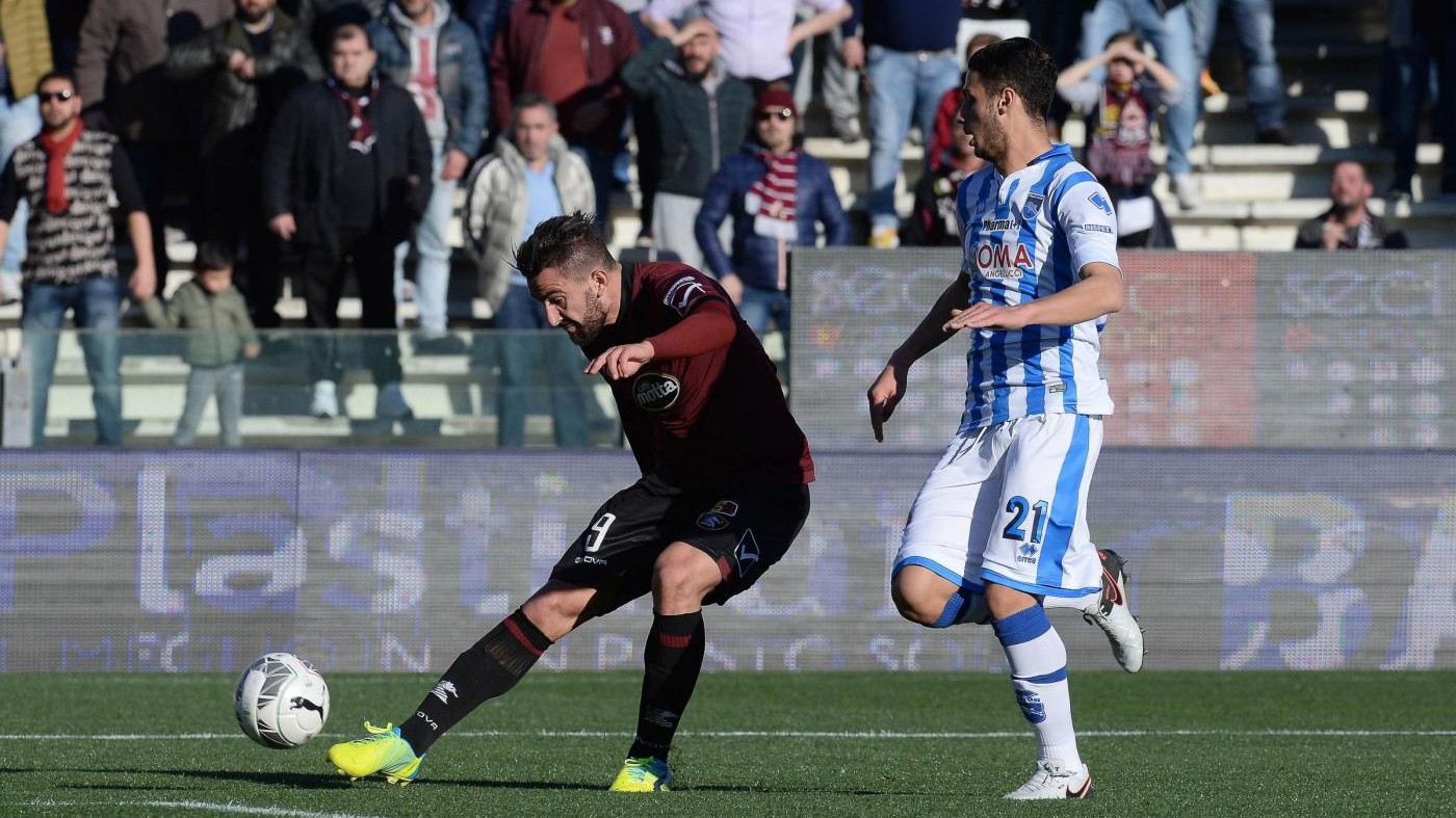 Salernitana e Pescara pareggiano 2-2