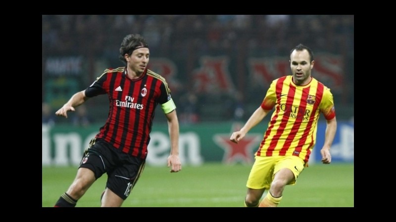 Champions, pareggio tra Milan e Barcellona: il passaggio del turno per i rossoneri a 1,18