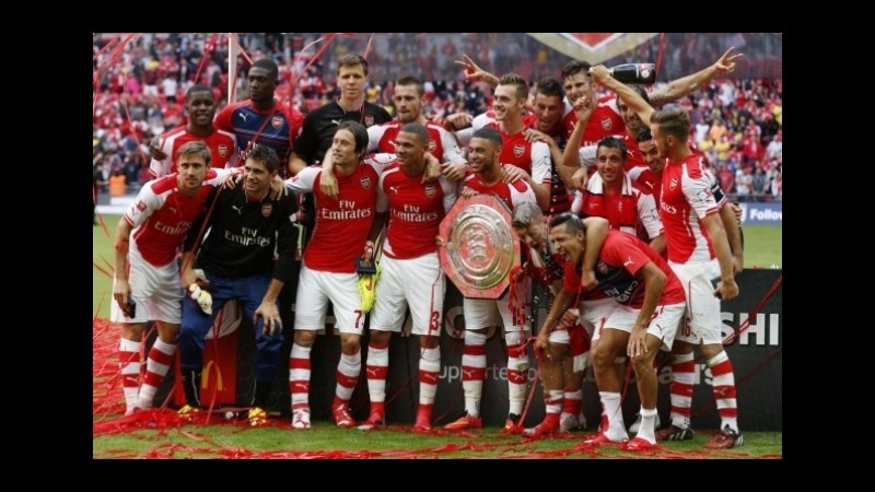 Premier: l’Arsenal travolge il City in Community Shield, il titolo inglese a 7,00