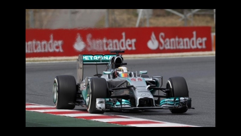 F1: in Spagna dominio Mercedes, Hamilton svetta in lavagna