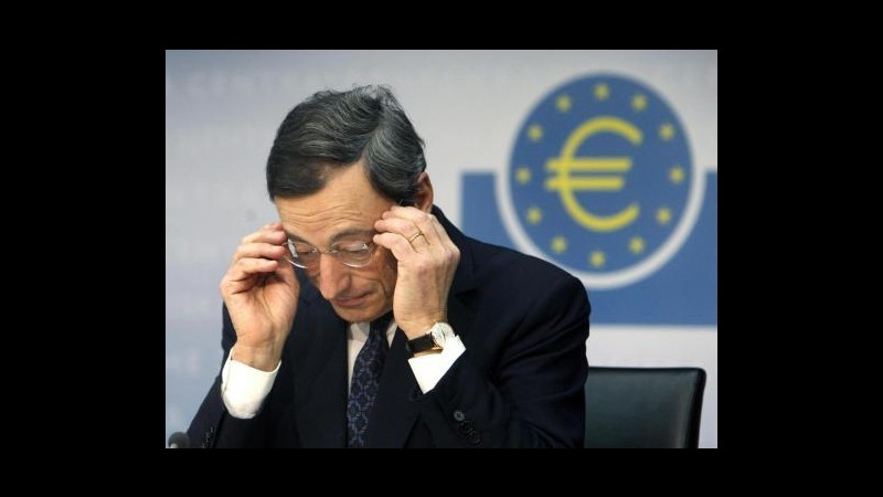 Draghi: Eurozona rimane fragile, priorità sono credito e occupazione