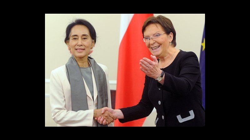 Polonia, Aung San Suu Kyi incontra presidenti delle Camere