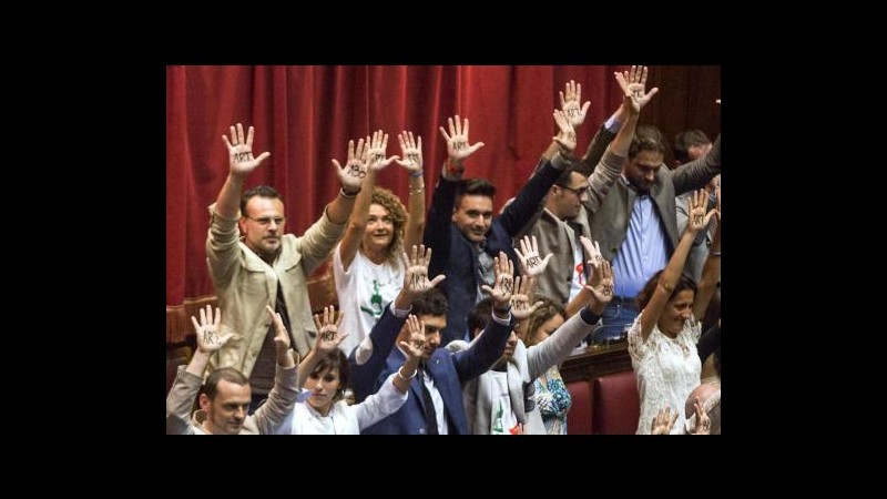 M5S: Cacciate i ladri del Pdl dal Parlamento. Bagarre a Montecitorio