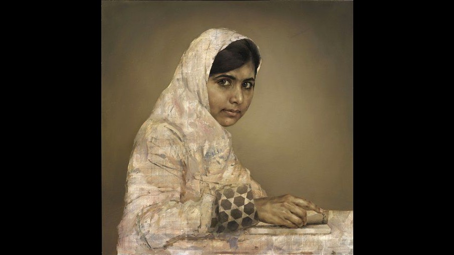 Ritratto Malala in mostra alla National Portrait Gallery di Londra