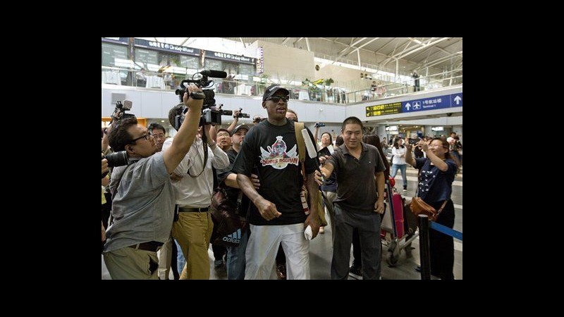 Nord Corea, ex star Nba Rodman in visita: Torno dall’amico Kim Jong Un
