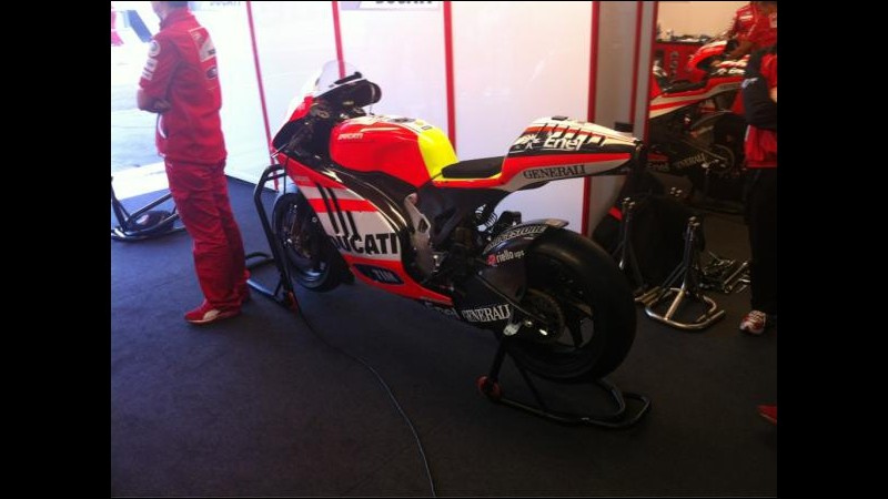 Su Twitter le prime foto della nuova Ducati Gp12 di Valentino Rossi