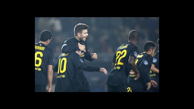 Barça cala il poker e vola agli ottavi. Pari per Chelsea e Arsenal