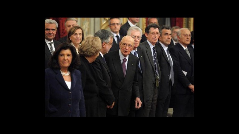 Monti giura, Napolitano soddisfatto