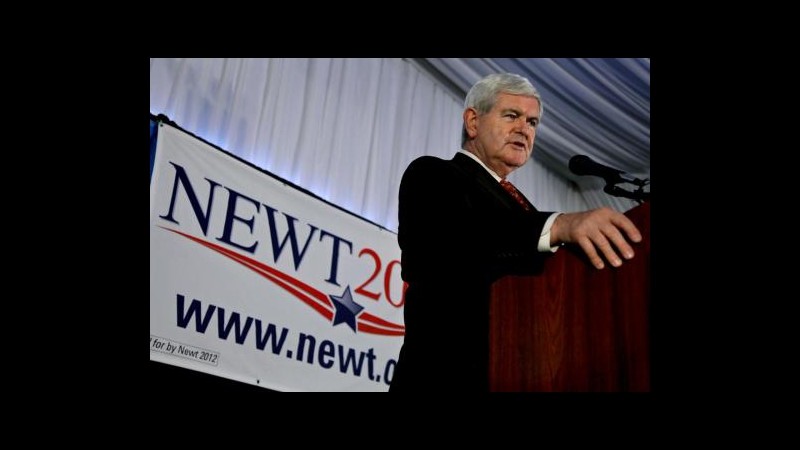 Usa 2012, Gingrich in testa al 25% in sondaggio Gop in Iowa