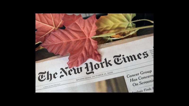 New York Times perde 120 mln dollari nel II trimestre, ricavi -2%