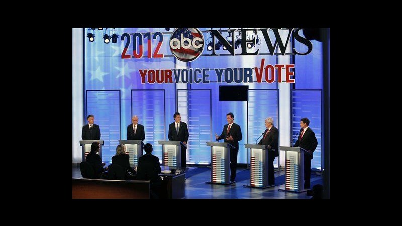 Dibattito Gop, Romney non trova rivali e attacca Obama