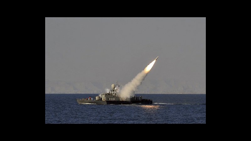 Iran, nuovo lancio missili in golfo Persico