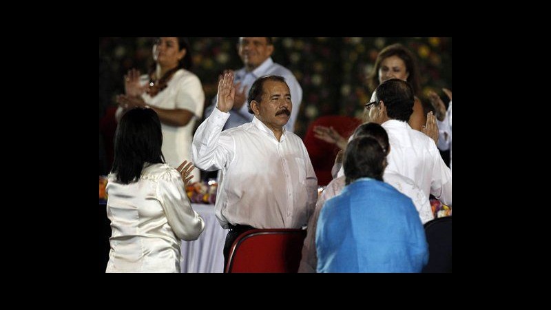 Nicaragua, Ortega prende ufficio come presidente: è il terzo mandato