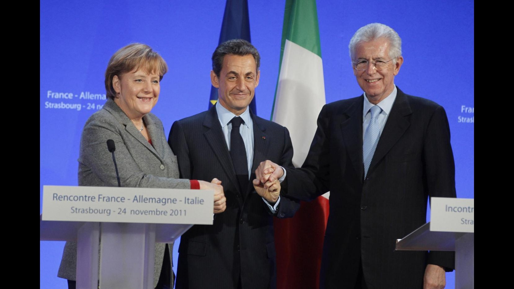 Monti: Sarkozy e Merkel non possono dirigere l’Europa da soli