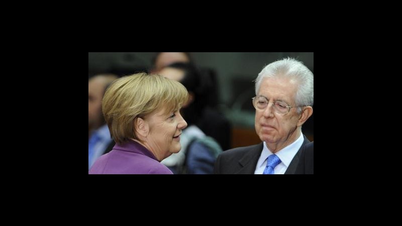 Monti incontra Merkel a Berlino l’11 gennaio