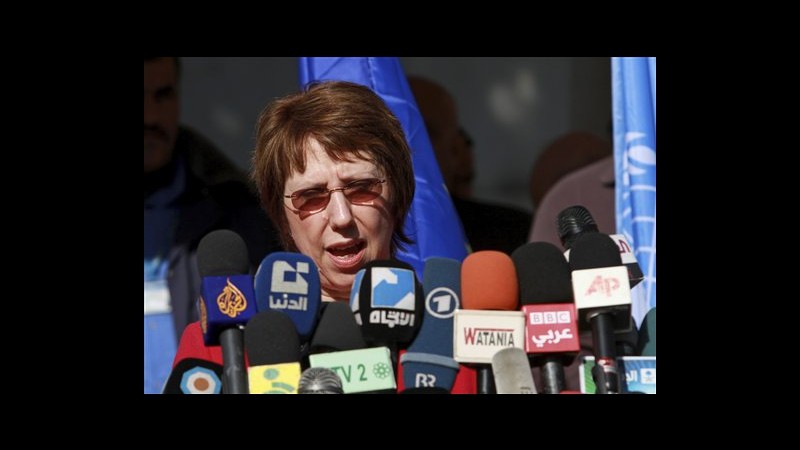 Medioriente, Ashton: Israele e Palestina riprendano negoziati di pace