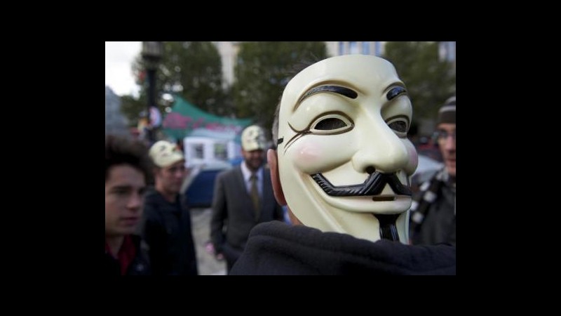 Usa, Anonymous attacca sito ministero Giustizia dopo blocco Megaupload
