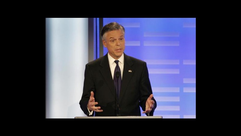 Usa 2012, Huntsman annuncia ritiro:Romney il migliore contro Obama