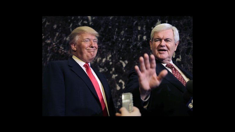Usa 2012, Donald Trump appoggerà Gingrich in corsa alla Casa Bianca