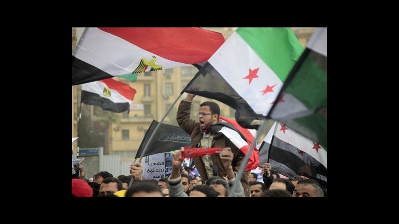 Siria, dimostranti in Egitto chiedono cacciata ambasciatore Damasco