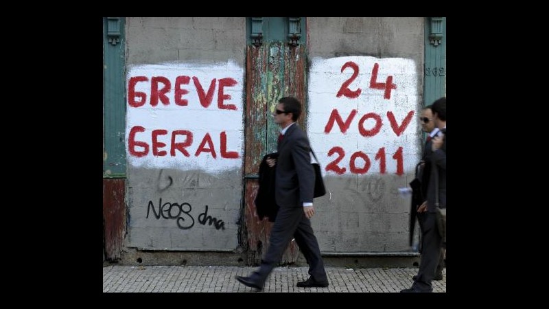 Portogallo, disoccupazione record al 14% a fine 2011