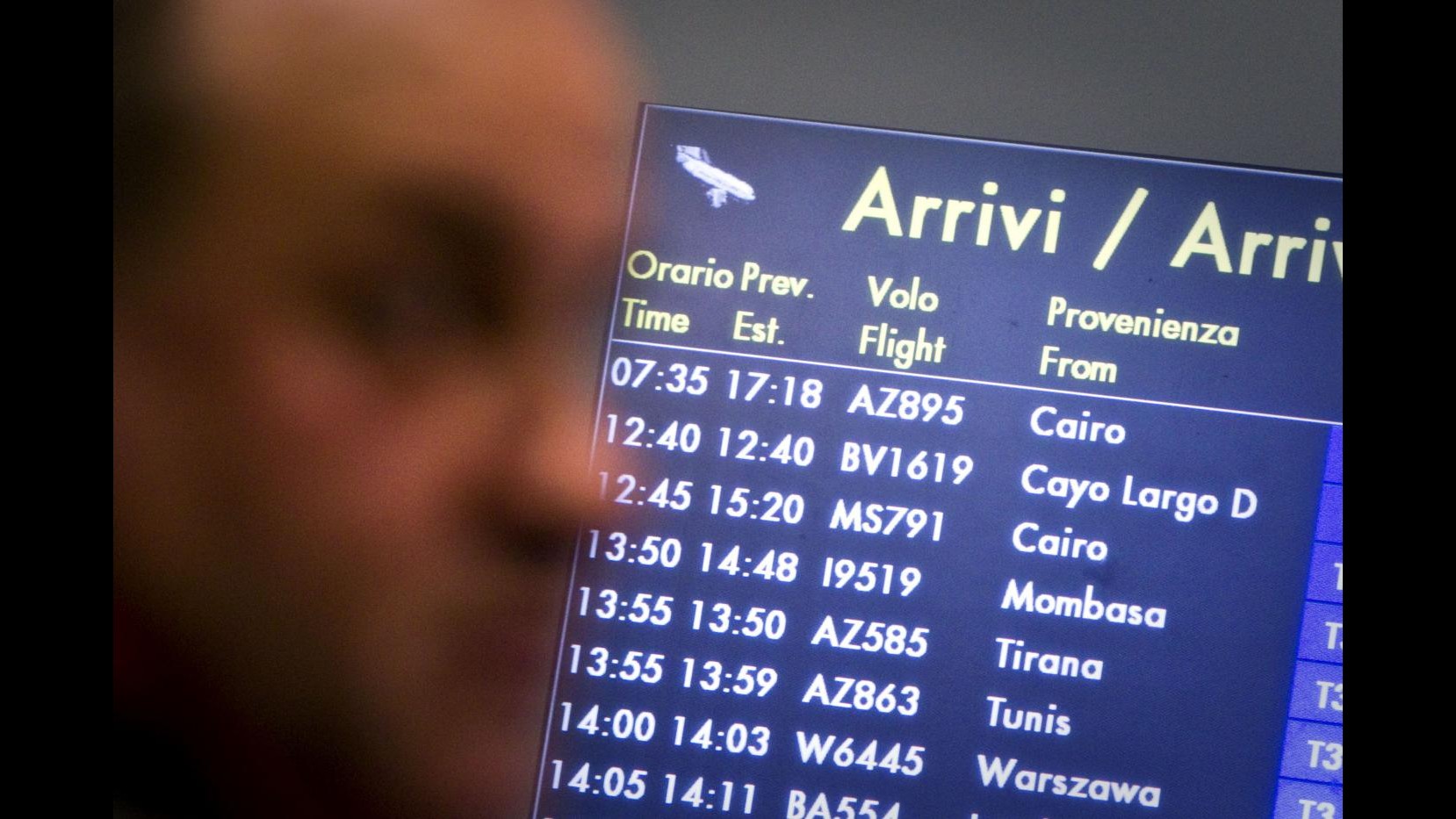 Maltempo, all’aeroporto di Fiumicino voli cancellati e molti ritardi