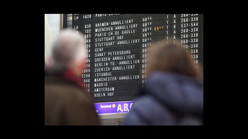 Germania, cancellati 140 voli Lufthansa a Francoforte per sciopero