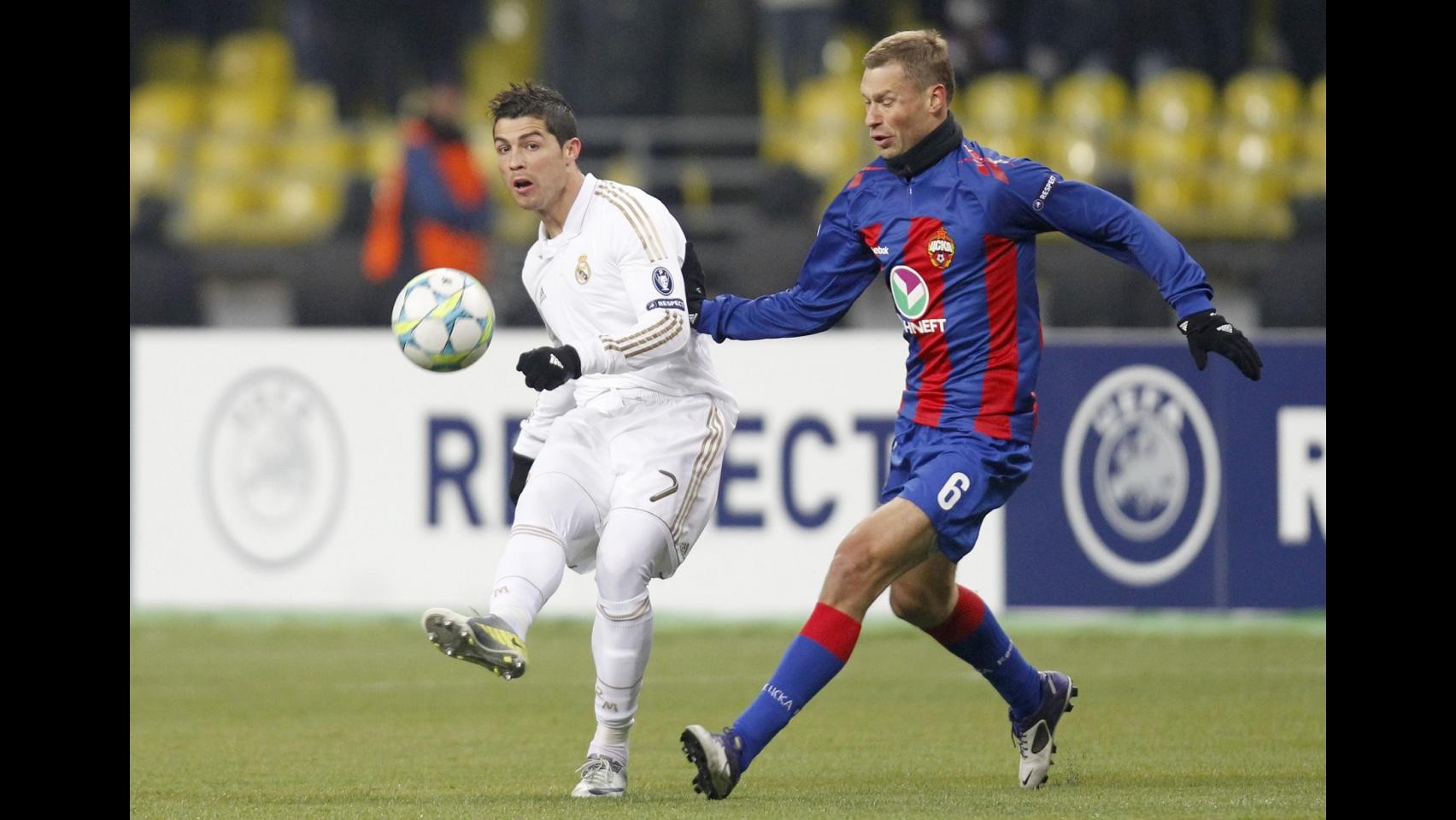 Real Madrid beffato al 90′, 1-1 a Mosca in Champions