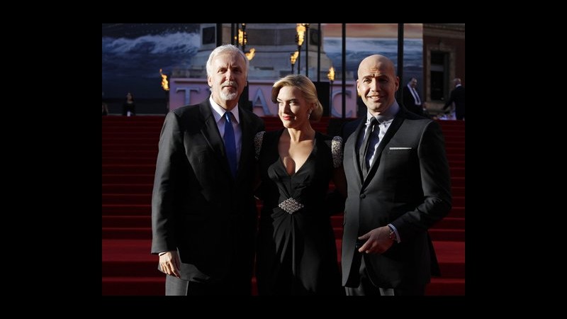 Kate Winslet e James Cameron alla prima di Titanic 3D a Londra