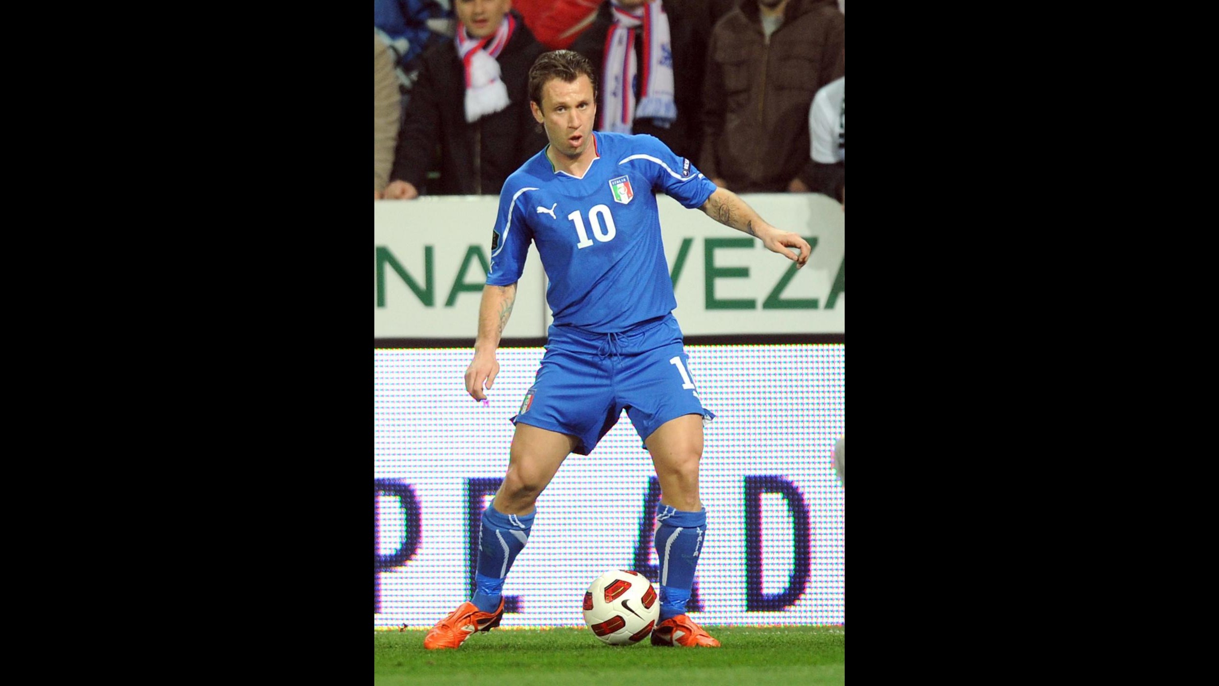 Italia-Spagna, Cassano capitano scelto dai compagni