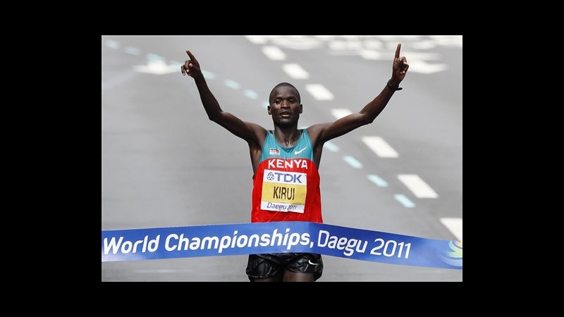 Il keniano Kirui vince la maratona ai Mondiali, Pertile ottavo