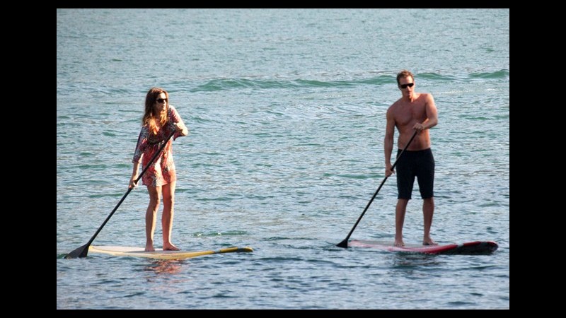 Cindy Crawford e il marito sul lago di Como