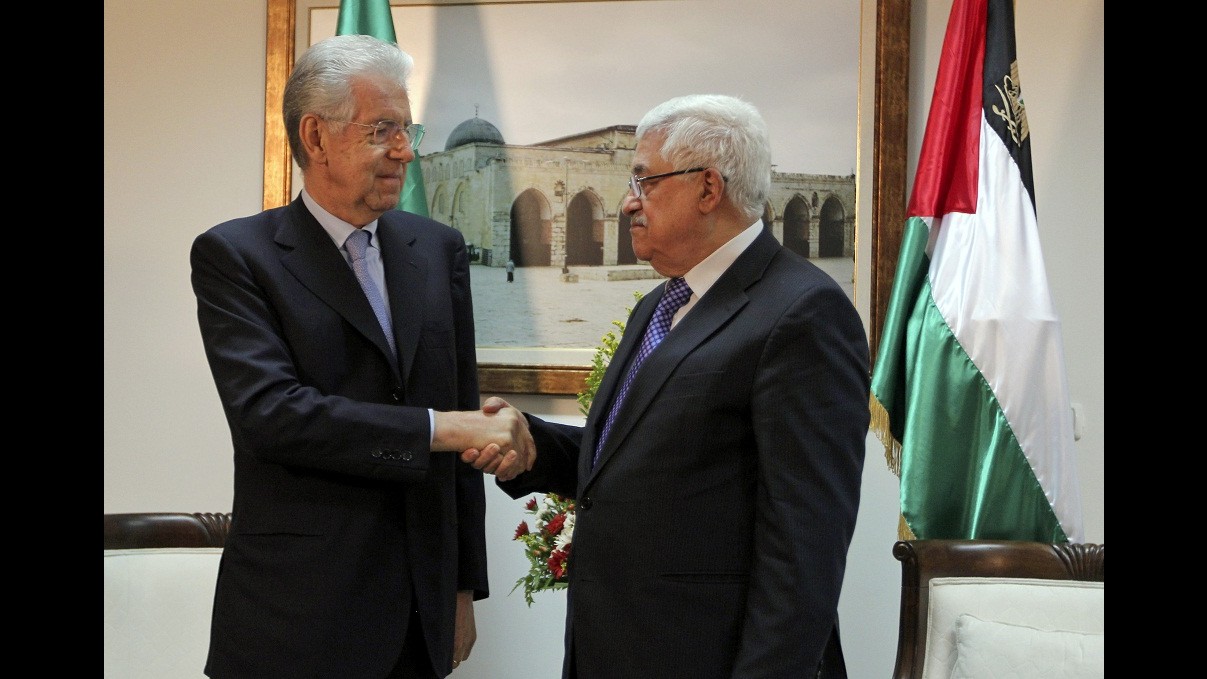 Expo, Monti: Palestina sarà presente a Milano nel 2015