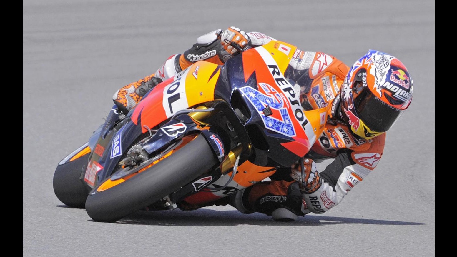 MotoGp, Indianapolis: Stoner vola nelle seconde libere, Rossi 11°