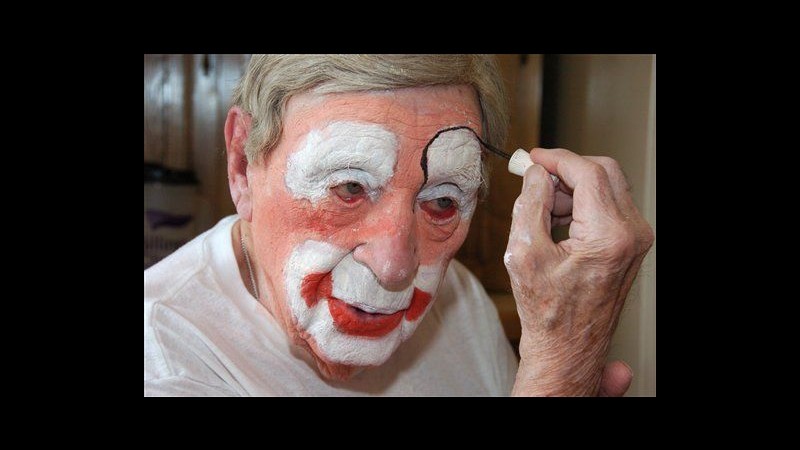 E’ Creeky il clown più vecchio del mondo. E ancora fa sorridere