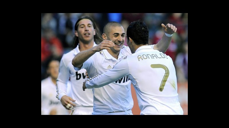 ‘Manita’ Real Madrid a Pampolona, ma Barcellona non molla e resta a -6