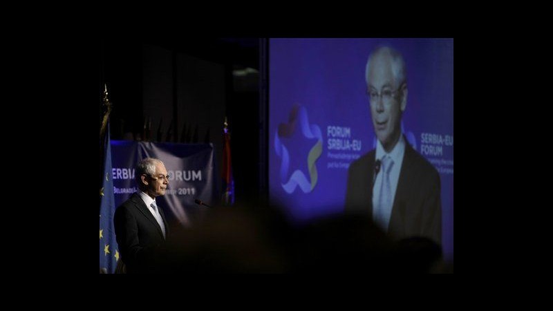 Serbia, Van Rompuy: Passi concreti con Kosovo per annessione a Ue