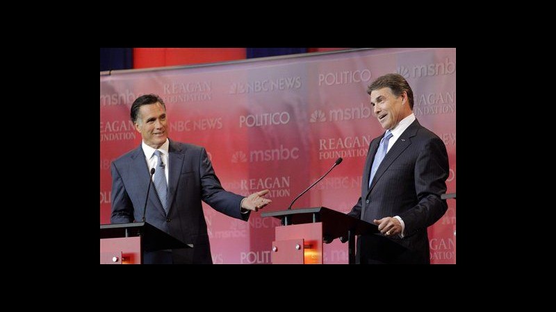 Usa 2012, Romney e Perry le star del confronto tra candidati Gop