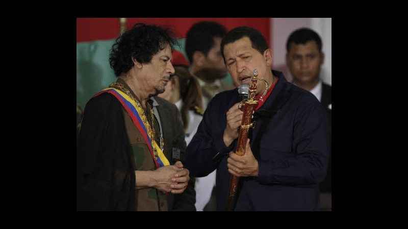Libia, Chavez: Gheddafi non lascerà il Paese
