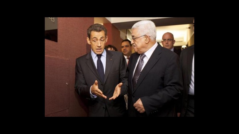 Sarkozy: Tra Israele e Palestina accordo di pace entro un anno