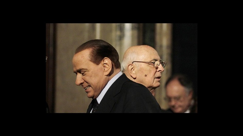 Vertice Berlusconi-Napolitano al Colle