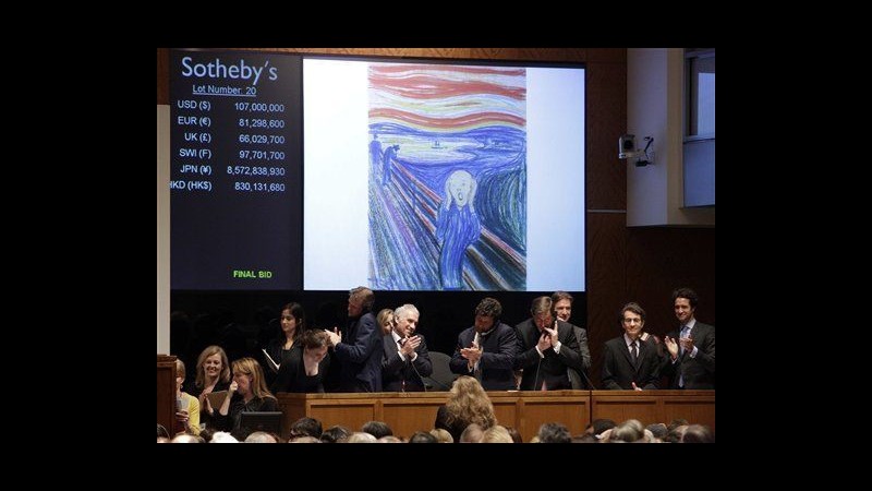 New York, asta record per ‘L’urlo’ di Munch: venduto a 120 mln dollari