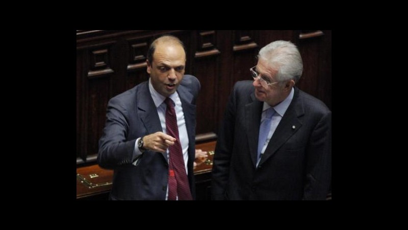Alfano contro Monti: Confermo proposta per compensazione su tasse