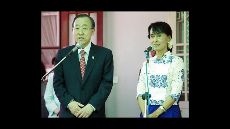 Birmania, Ban Ki-moon elogia Suu Kyi per disponibilità a compromesso
