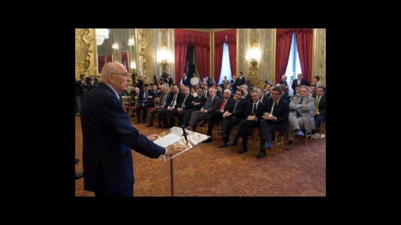 Napolitano: Mai suggerito governo tregua