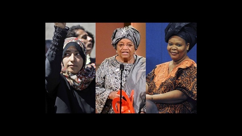 Nobel per la Pace a 3 donne