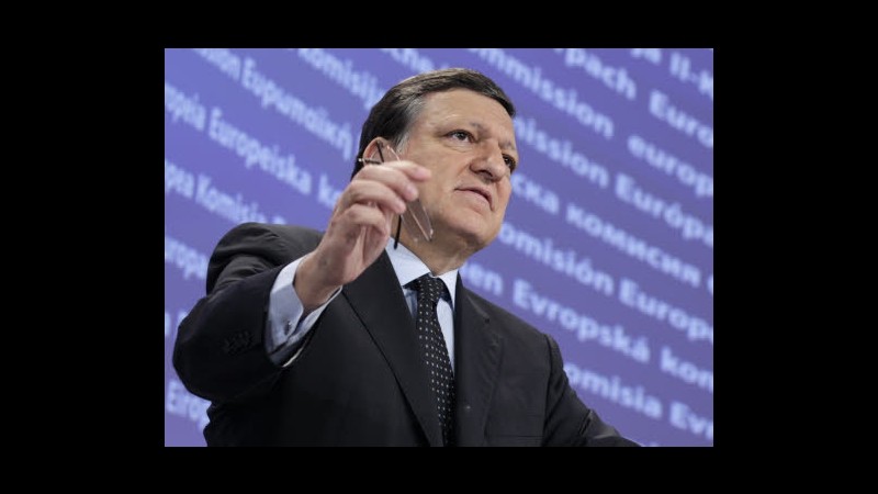 Barroso: Azione coordinata Ue per ricapitalizzare banche