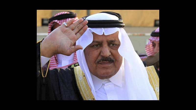Arabia Saudita, principe ereditario Nayef all’estero per esami medici